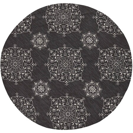 Homeroots 39 x 63 in. Charcoal Polypropylene Rug 374703